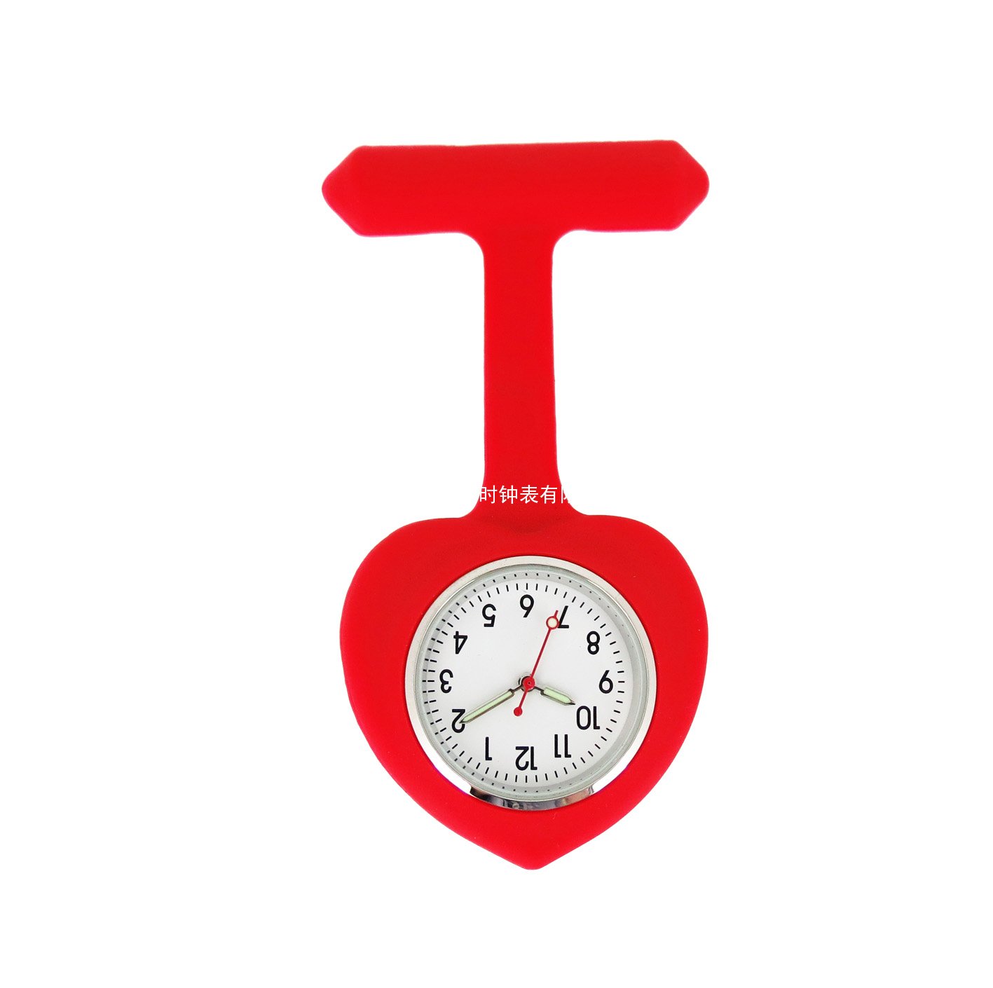 紅色心形硅膠護士表定制