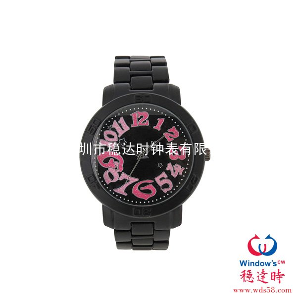 噴藍色油合金殼帶手表