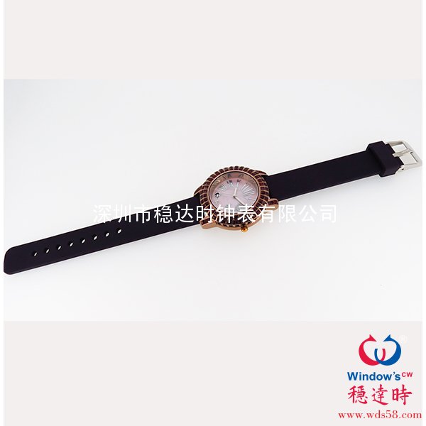 皮帶手表鑲方形石仔