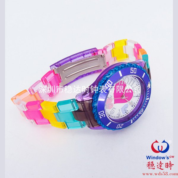 多色朔料帶手表