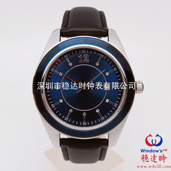 真皮帶不銹鋼禮品手表