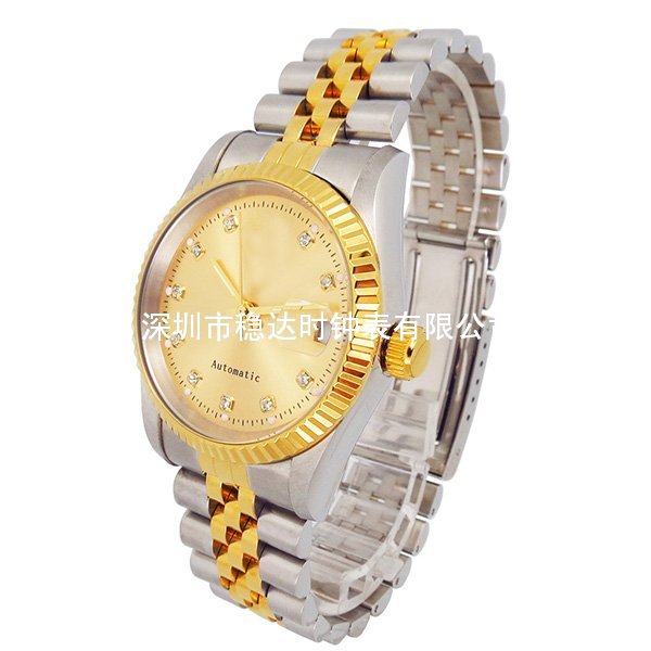穩(wěn)達時男士皇冠手表進口原裝機芯不銹鋼商務(wù)手表