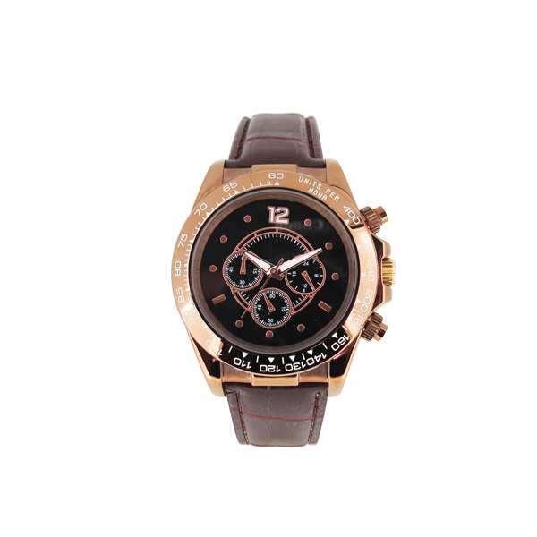 穩(wěn)達(dá)時不銹鋼時尚商務(wù)六針多功能石英手表定做