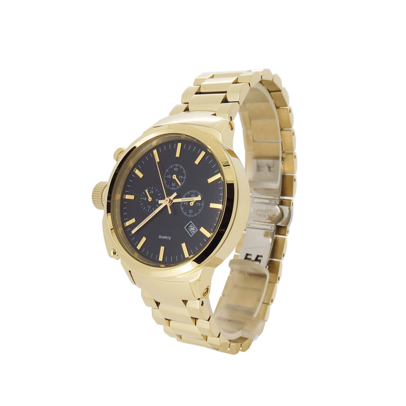 穩(wěn)達時可定制可批發(fā)的不銹鋼雙歷商務(wù)禮品手表