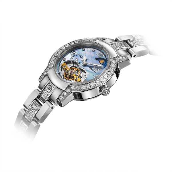 穩(wěn)達時專業(yè)定制女式鏤空全自動機械手表定做