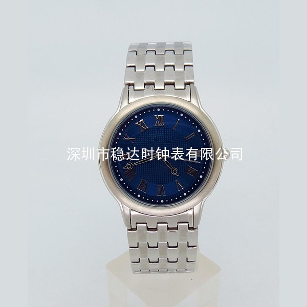 穩(wěn)達(dá)時(shí)不銹鋼殼帶促銷禮品手表定制