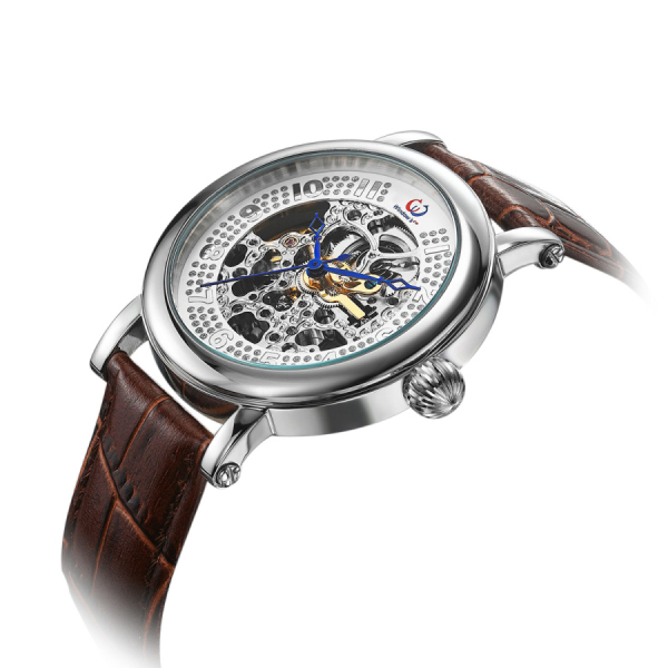 穩(wěn)達(dá)時專業(yè)定制全自動鏤空男士機械商務(wù)禮品手表批發(fā)