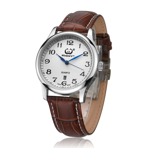  穩(wěn)達時不銹鋼男士經(jīng)典商務禮品手表定制