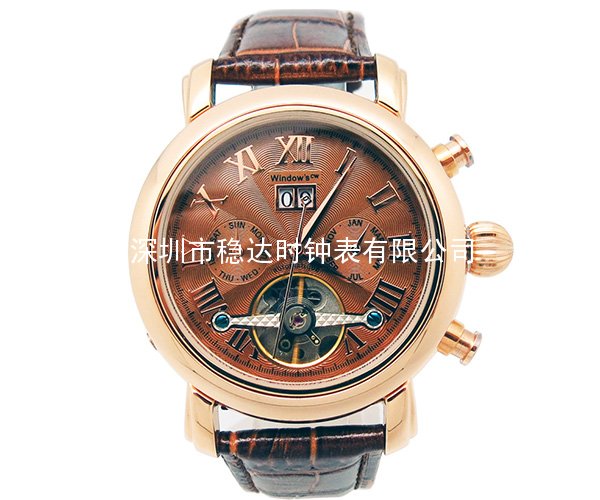 穩(wěn)達時定制時尚經(jīng)典男士鏤空全自動機械手表