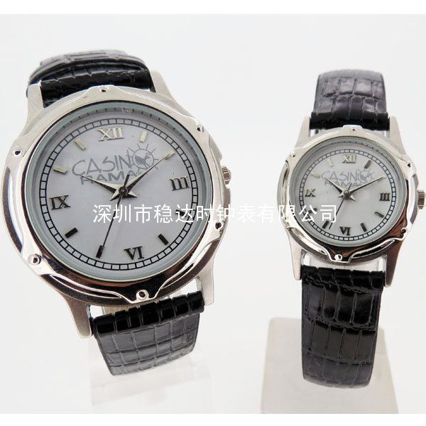 古典簡(jiǎn)約含蓄魅力特色真皮表防水禮品情侶手表定制